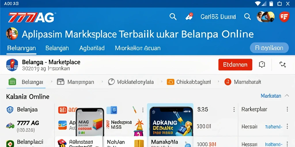 Tampilan antarmuka 777AG yang user-friendly untuk belanja online.