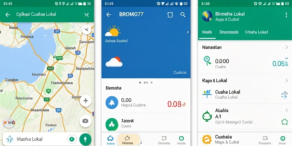 Antarmuka BROMO77 menampilkan informasi cuaca lokal secara jelas.