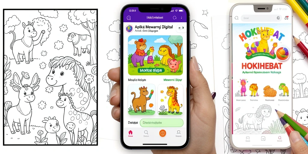 Tampilan antarmuka aplikasi HOKIHEBAT yang menarik untuk mewarnai.