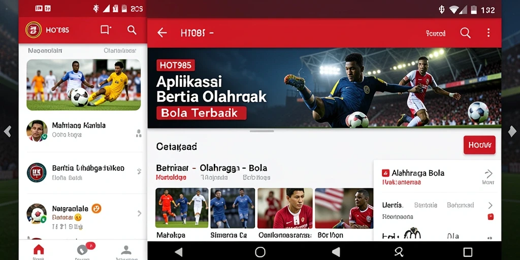 Antarmuka aplikasi HOT985 yang menarik dan informatif.