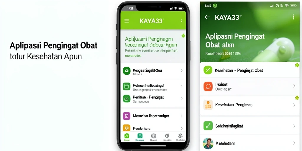 Antarmuka KAYA33 yang sederhana dan informatif untuk pengingat obat.