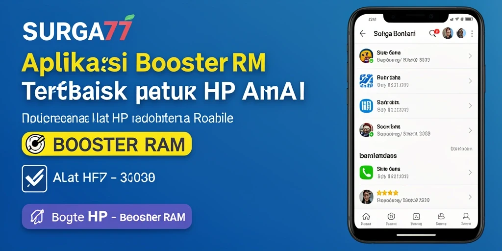 Antarmuka SURGA77 yang intuitif dan fungsional untuk Booster RAM.